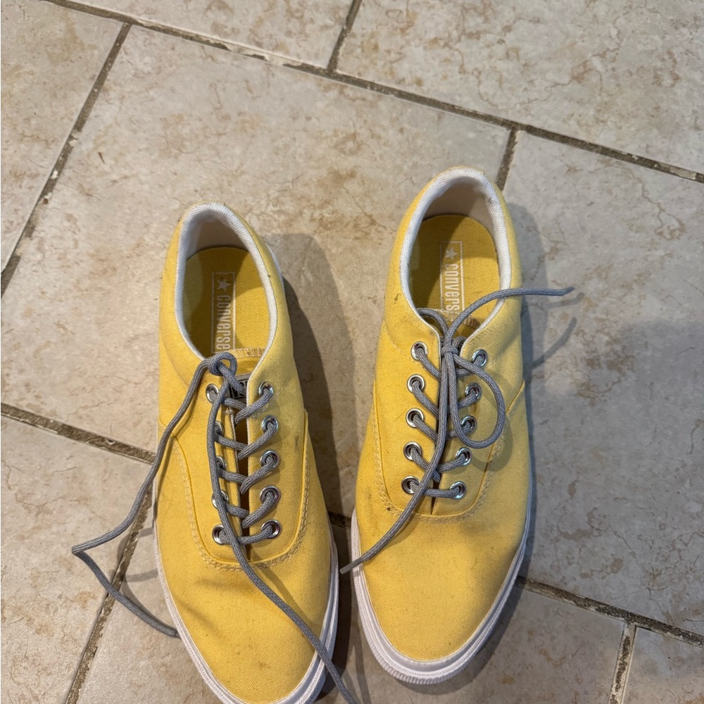 Converse Yellow Canvas Sneakers size 9 women
